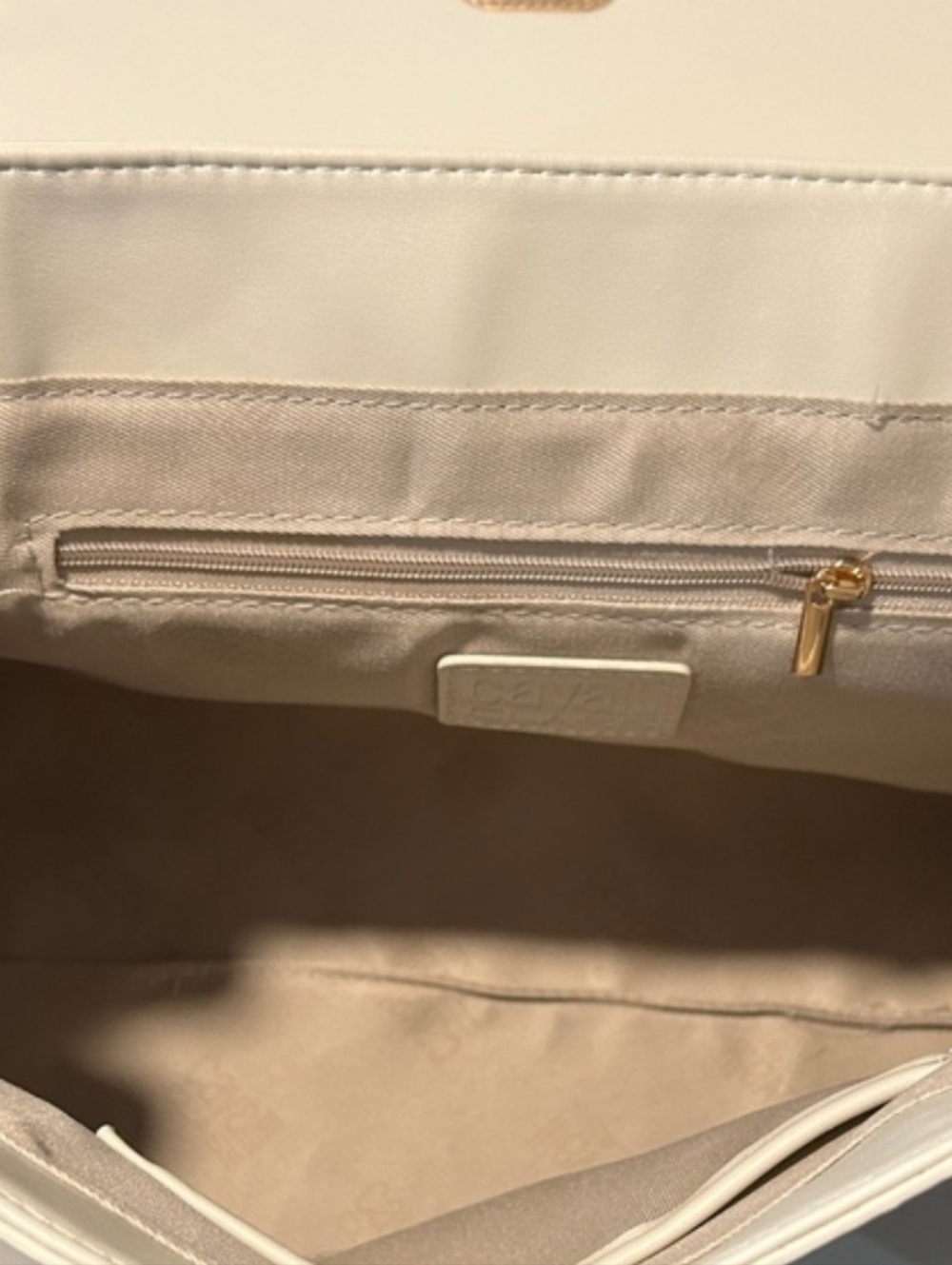 Cavalli Class Elegant Cream Satchel - Picture 9 of 14